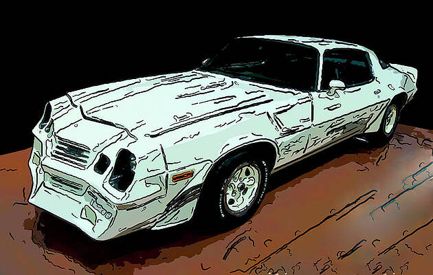 Drawing - 1981 Chevy Camaro Yenko Turbo Z Digital Drawing by Flees Photos