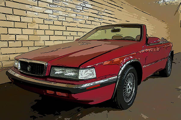 Drawing - 1989 Chrysler TC By Maserati Digital Drawing by Flees Photos
