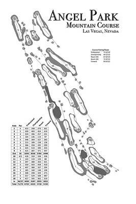 Nevada Wall Art featuring the digital art Angel Park - Mountain Course #2 by Flop Shot Studio