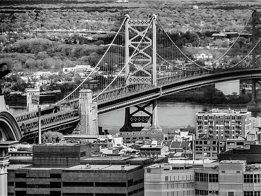 Philadelphia Wall Art featuring the photograph Ben Franklin Bridge #2 by Louis Dallara