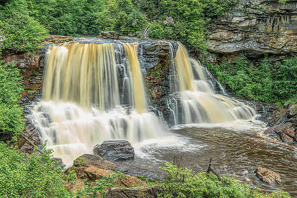 Water Wall Art featuring the photograph Blackwater Falls #2 by Chris Allmendinger