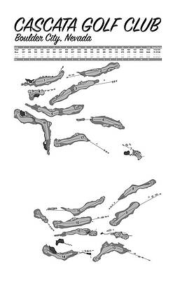 Nevada Wall Art featuring the digital art Cascata Golf Club #2 by Flop Shot Studio