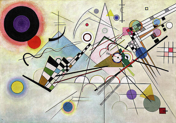 Kandinsky's Geometric Colorful Composition Wall Art