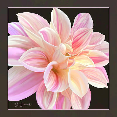 Photograph - Digitally Painted Dahlia #2 by Sue Leonard