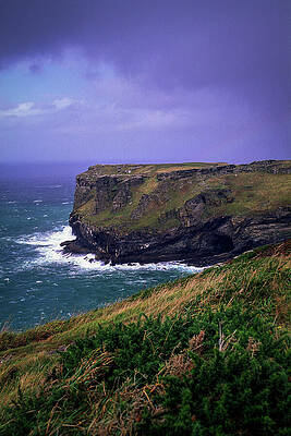 Dramatic Coastal Cliffs at Sunset Photograph