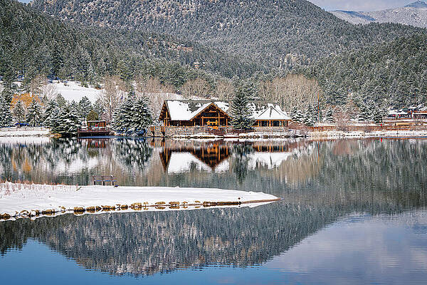 Tree Wall Art featuring the photograph Evergreen Lake, Colorado - Reflections #2 by Robert Niemeier