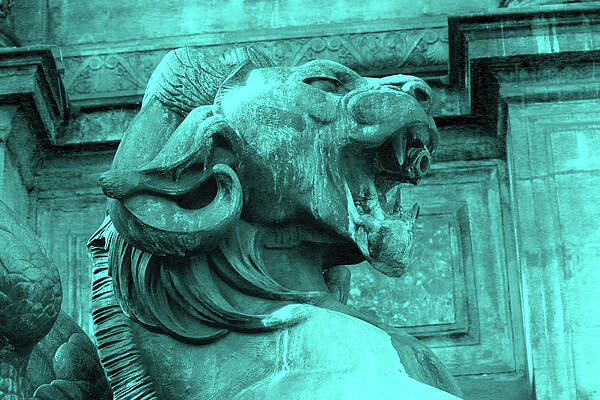 Dragon Photograph - Fontaine Saint Michel - Abstract #2 by Ron Berezuk