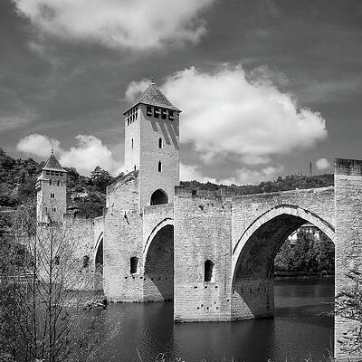 Historic Stone Bridge with Towers Wall Art