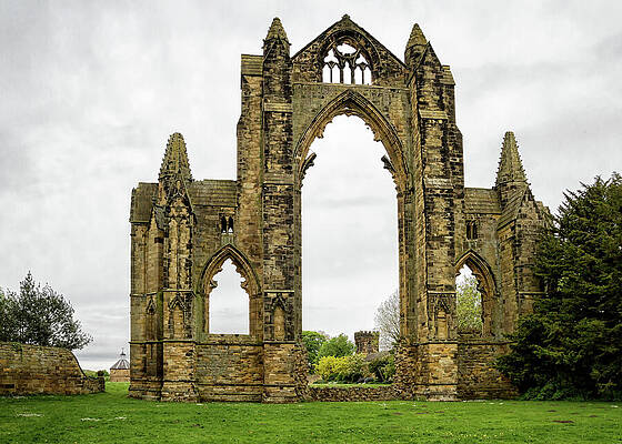 Historical Wall Art featuring the photograph Gisborough Priory Yorkshire #3 by Shirley Mitchell