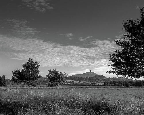 Glastonbury Tor in Monochrome Photograph