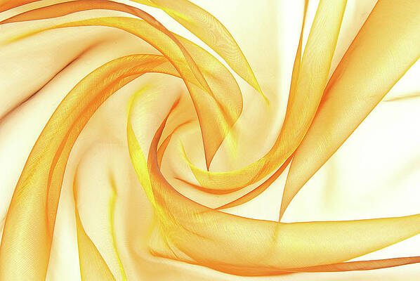 Clothing Photograph - Golden Abstract Background Fabric Organza Texture #2 by Severija Kirilovaite