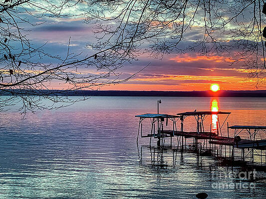 Sunrise Photograph - Good Morning Seneca #2 by William Norton