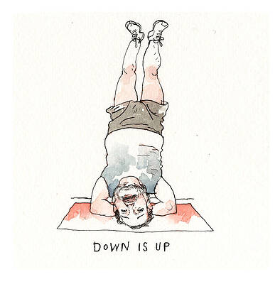 Yoga Wall Art featuring the painting Maga Yoga The Poses #2 by Barry Blitt