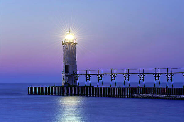 Lighthouse at Dusk Photograph