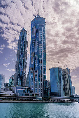 Modern Wall Art featuring the photograph Modern Apartments Of Dubai Business Bay Along The Canal #2 by Steven Heap