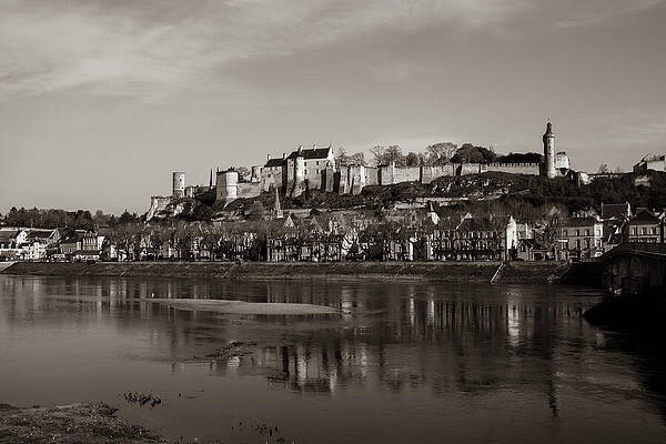 Castle Overlooking a Riverside Town Wall Art