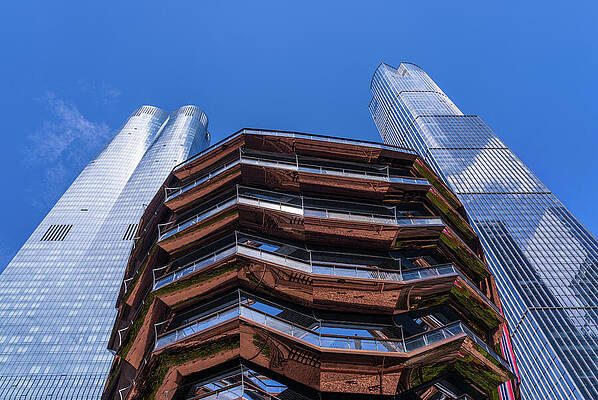 Tourism Wall Art featuring the photograph Reflective Surface Of The Vessel With A Skyscraper Behind With C #2 by Steven Heap