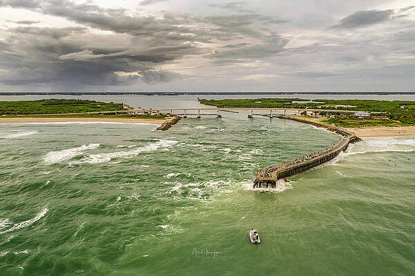 Seascape Photograph - Sebastian Inlet #2 by Veterans Aerial Media LLC