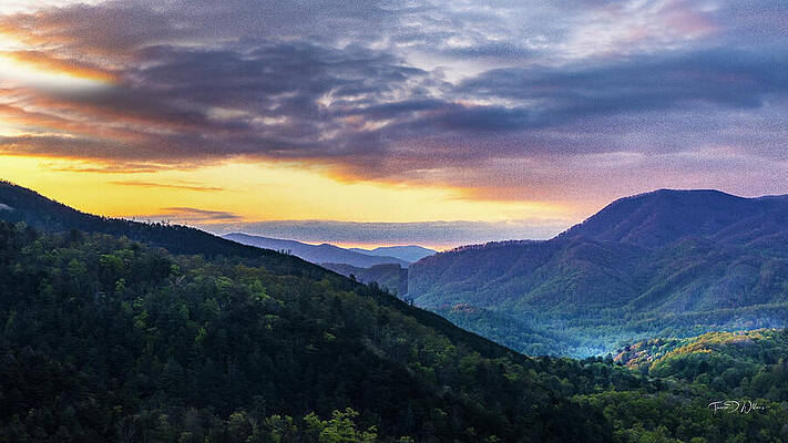 Sunrise Photograph - Smoky Mountains Sunrise #2 by Theresa D Williams Smoky Mountains