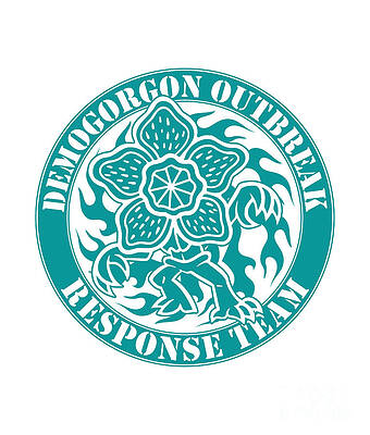 Wall Art featuring the digital art Stranger Things Demogorgon Outbreak Response Team #2 by Kirania Finest