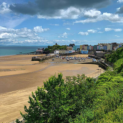 Serene Coastal Village View Photograph