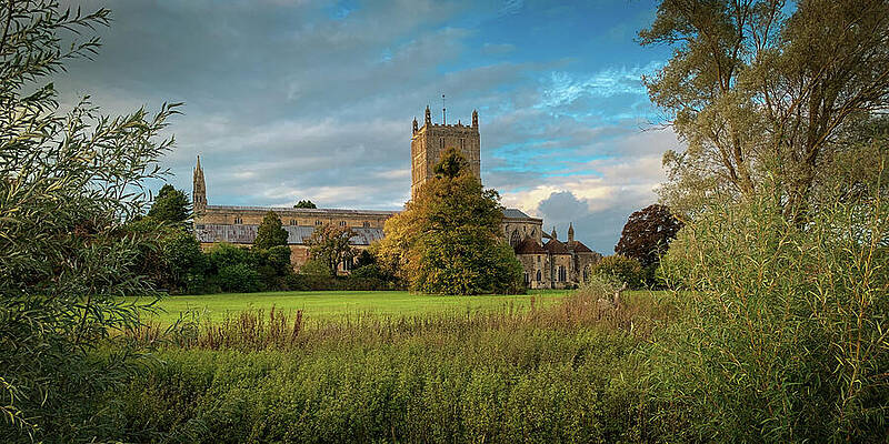 Scenic Photograph - Tewkesbury Abbey On A Beautiful October Afternoon #2 by Seeables Visual Arts