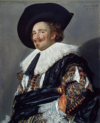 17th Century Painting - The Laughing Cavalier by Frans Hals