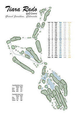 Tiara Rado Golf Course Map Wall Art
