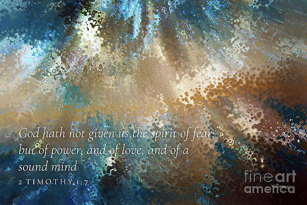 Anxious Painting - 2 Timothy 1 7 Bible Verse Wall Art, Not The Spirit Of Fear by Mark Lawrence