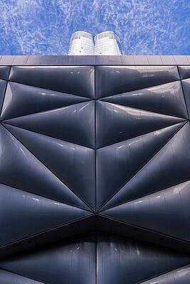 Geometric Skyscraper Facade Wall Art