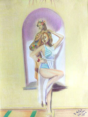 Wall Art featuring the drawing Victoria  #2 by Donald 'C-Note' Hooker
