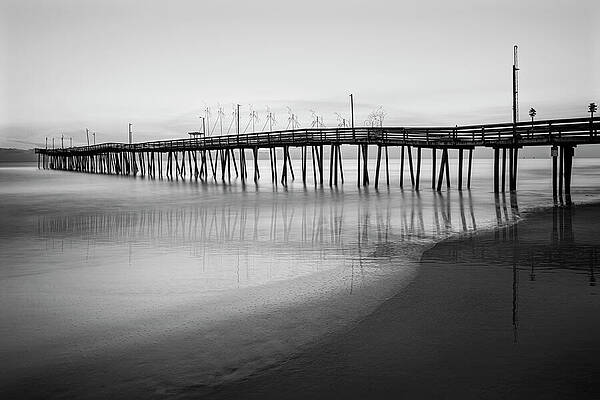 Pier Photograph - Virginia Beach Pier Sunrise  #2 by Susan Candelario