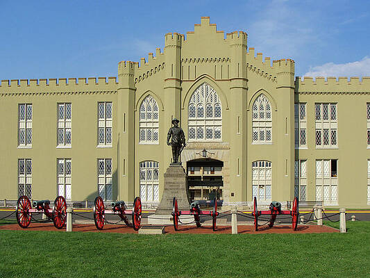 Wall Art featuring the photograph VMI - Barracks - Jackson Arch #5 by Deb Beausoleil
