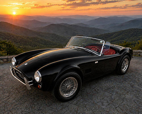 2012 Shelby Cobra 50th Anniversary Roadster at Mountain Sunset by Flees Photos
