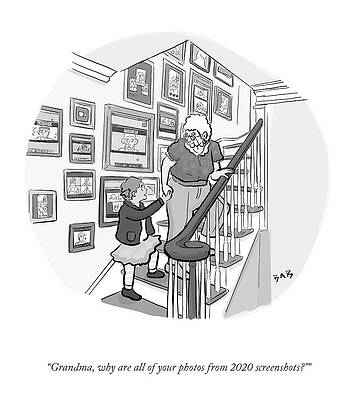 Memory Wall Art featuring the drawing 2020 Screenshots by Brooke Bourgeois