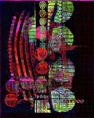 Wall Art featuring the digital art Lantern Light by Marina Flournoy