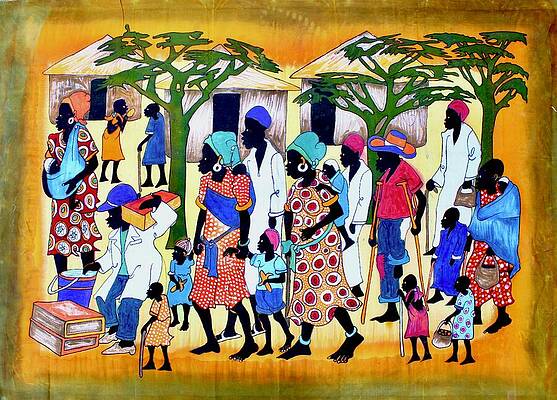 Vibrant Wall Art featuring the painting 28 by Batiks