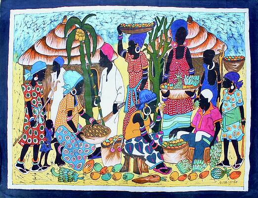 Vibrant Wall Art featuring the painting 29 by Batiks