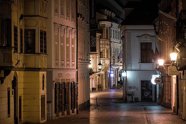 Landmark Photograph - Bratislava At Night #3 by Robert Grac