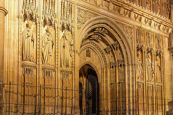 Wall Art featuring the photograph Canterbury Cathedral Choir Screen #3 by Shirley Mitchell