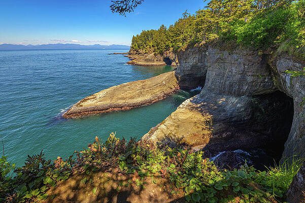 Wall Art featuring the photograph Coastal Cliffs And Rocky Shoreline At Cape Flattery, Washington State #3 by Miroslav Liska