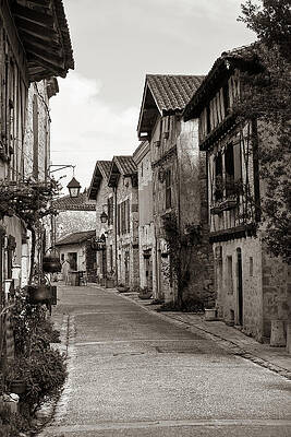 Quaint European Village Street Wall Art
