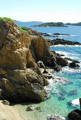 Hyeres, Giens, France, Mediterranean Sea, rocky coastline by Severija Kirilovaite