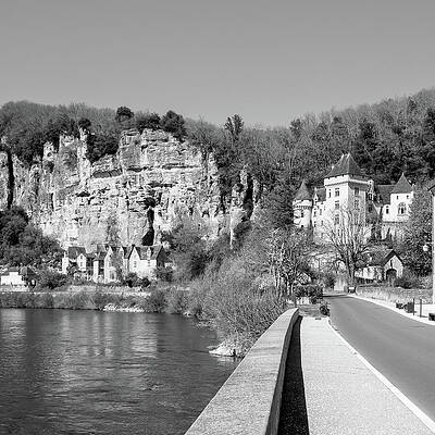 Wall Art featuring the photograph Major Dordogne Travel Destination La Roque-Gageac #3 by Seeables Visual Arts