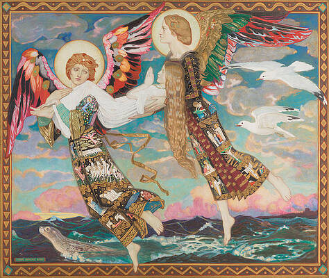 Saint Bride and Angels Wall Art
