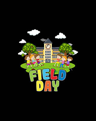 School Wall Art featuring the digital art School Field Day #3 by Flippin Sweet Gear