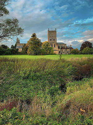 Scenic Photograph - Tewkesbury Abbey On A Beautiful October Afternoon #3 by Seeables Visual Arts