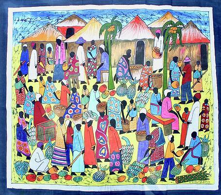 Vibrant Wall Art featuring the painting 30 by Batiks