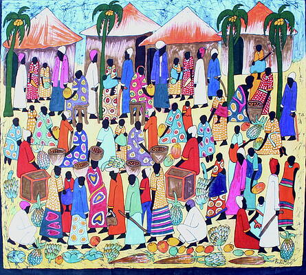 Vibrant Wall Art featuring the painting 31 by Batiks