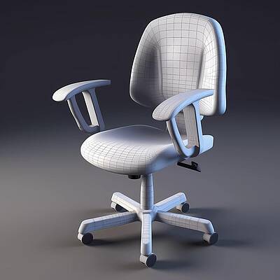 Modern Wall Art featuring the digital art 3D Model Of A Comfortable Office Chair No 1 by Andre Petrov